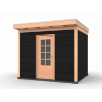 Douglas Overkapping 300x250 met Schuur - Westwood Comfort Zwart